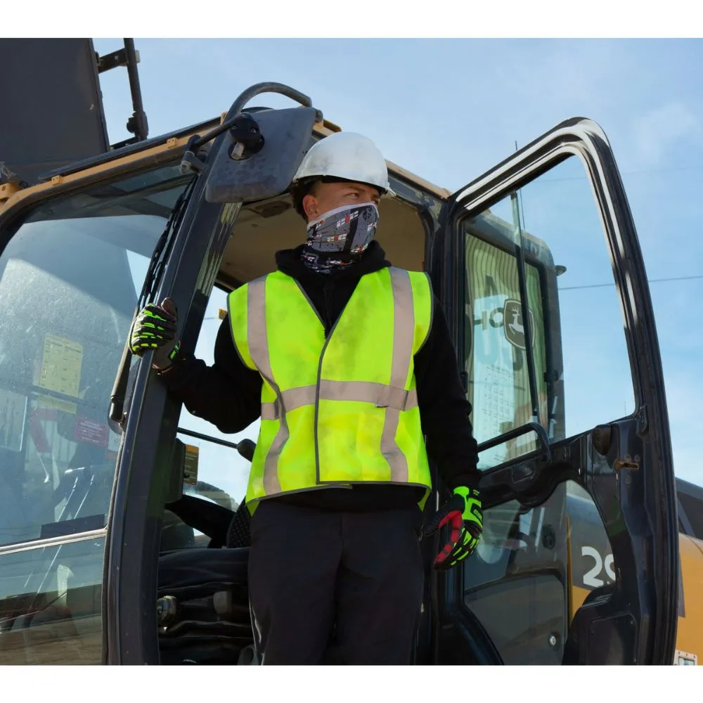 212 Performance VSTGU-8811 General Purpose Hi-Viz Safety Vest, X-Large Yellow;Reflective Gray