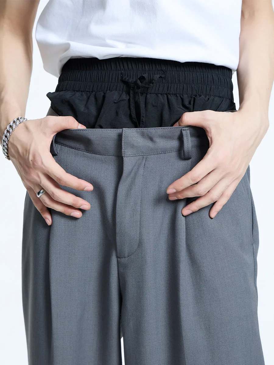 【23s September.】Double Layer High Waist Relaxed Pants