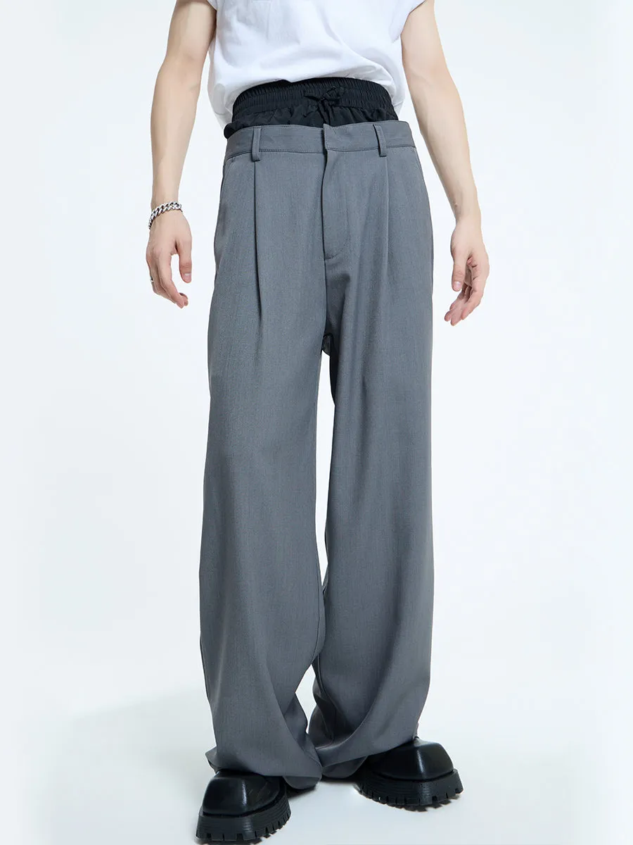 【23s September.】Double Layer High Waist Relaxed Pants