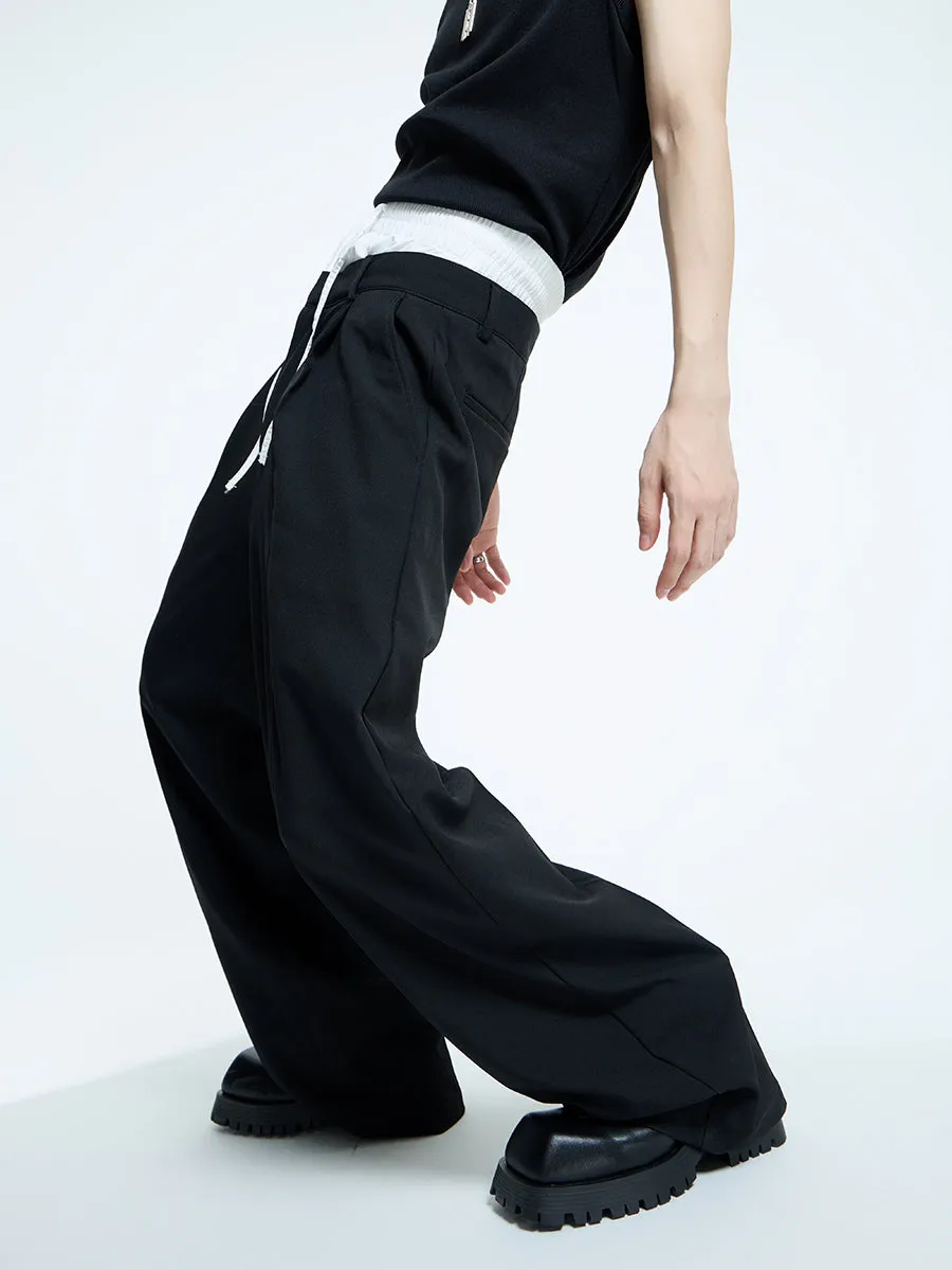 【23s September.】Double Layer High Waist Relaxed Pants