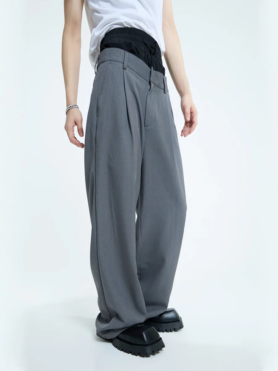 【23s September.】Double Layer High Waist Relaxed Pants