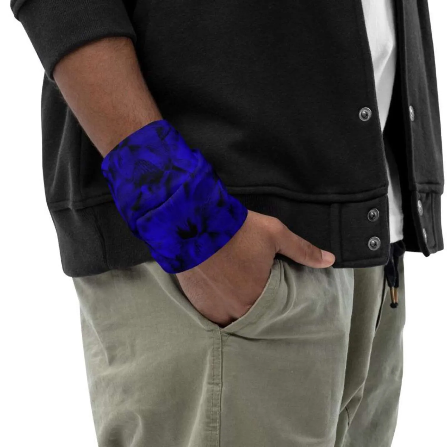 Abstract Tropical Blue Neck Gaiter