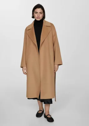 Belt handmade coat - Medium Brown