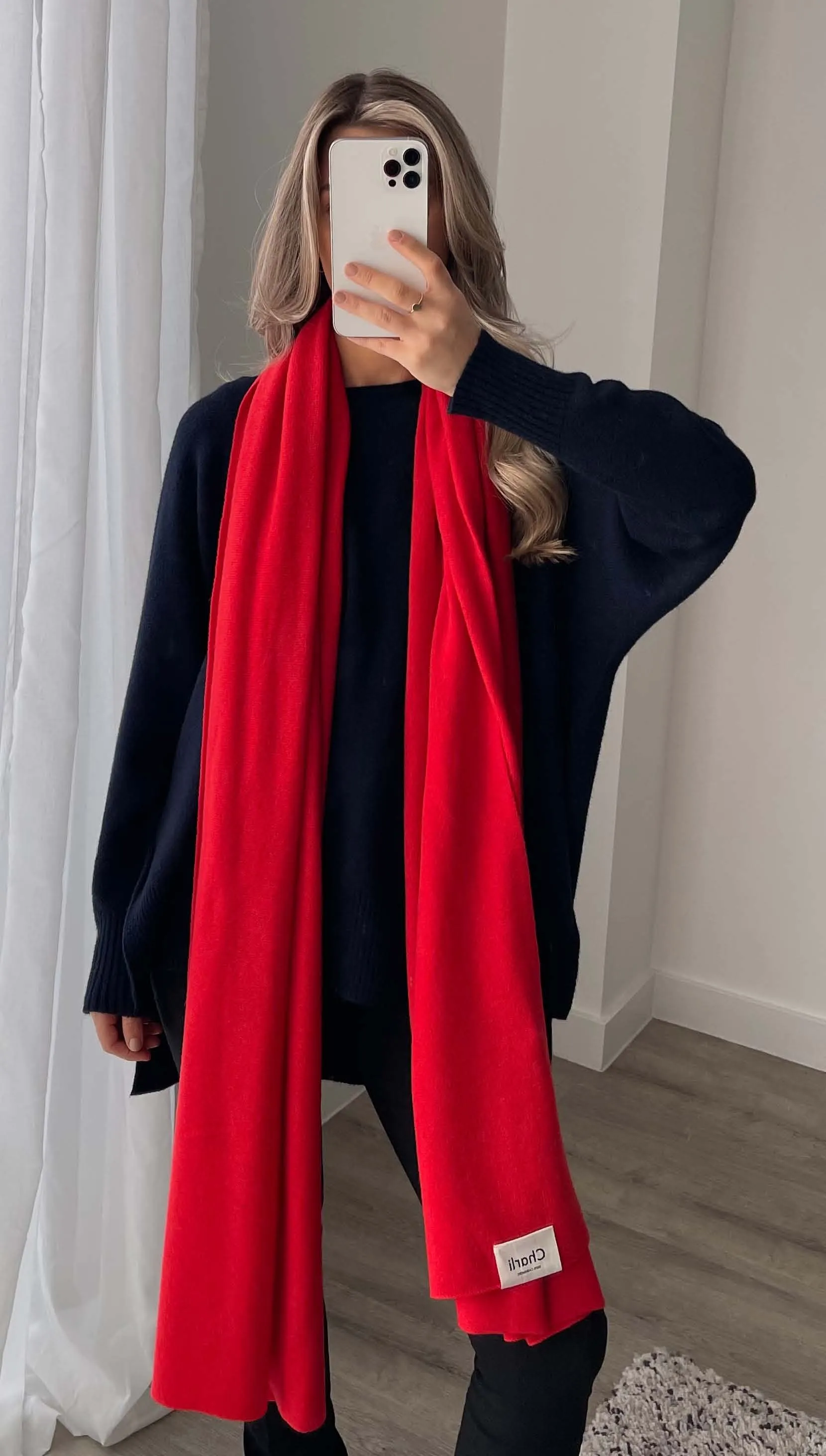 CASHMERE TRAVEL WRAP - POMEGRANATE