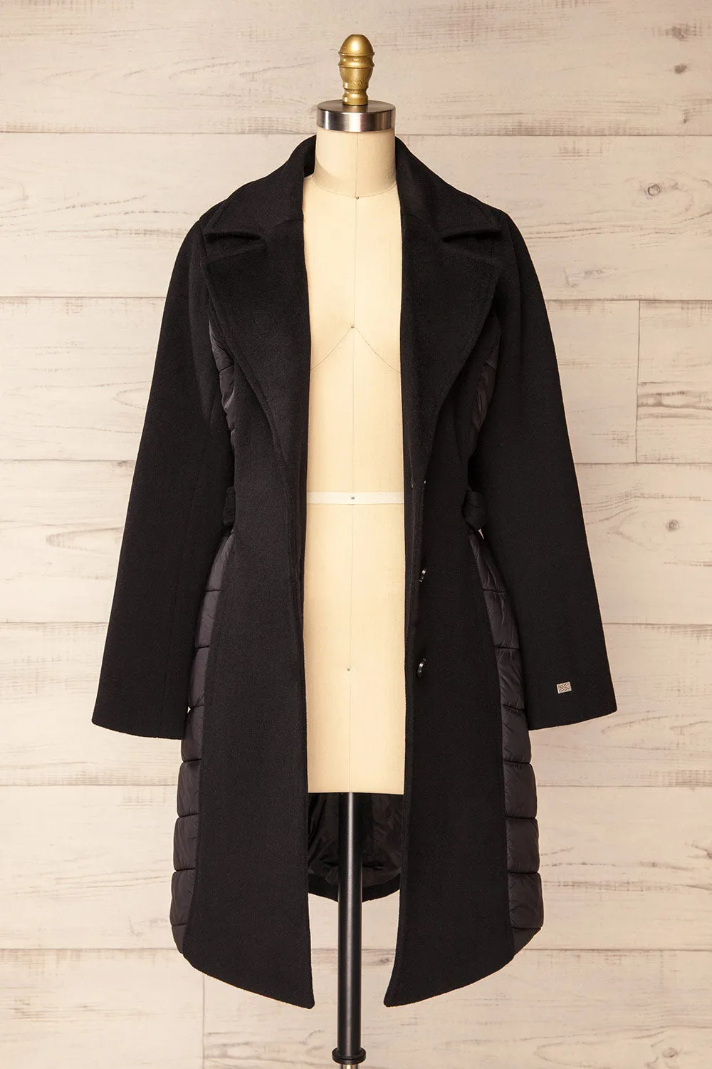 Hadeline Black | Slim-Fit Wool Coat