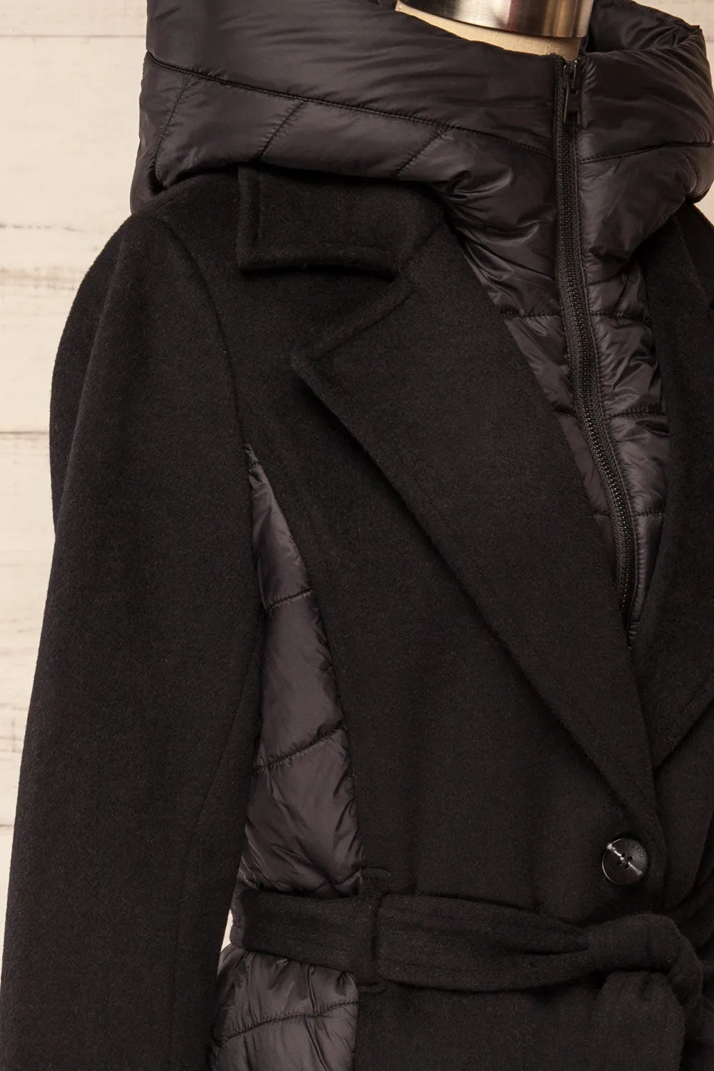 Hadeline Black | Slim-Fit Wool Coat