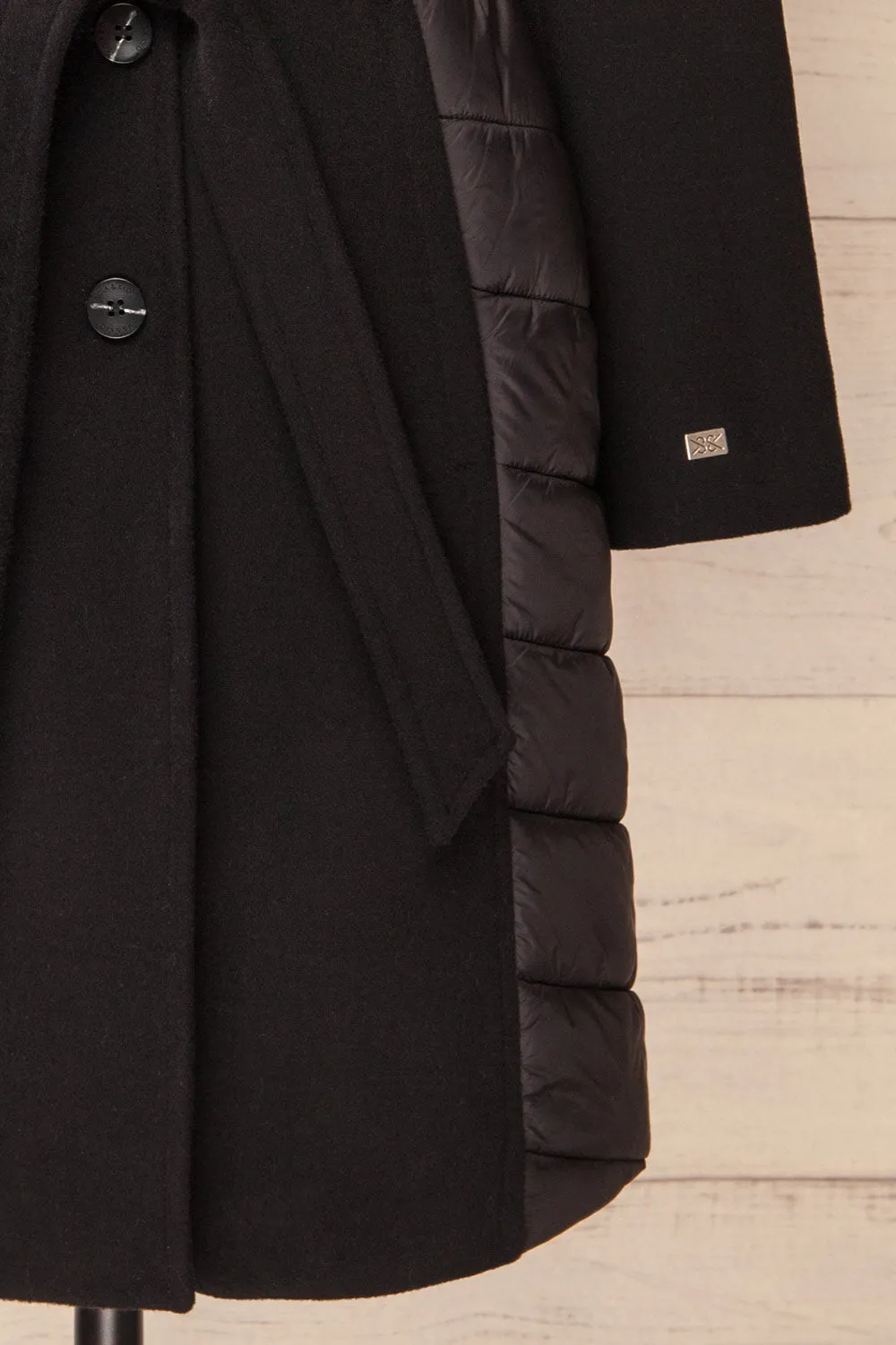 Hadeline Black | Slim-Fit Wool Coat