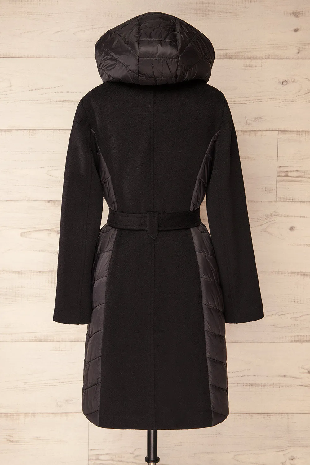 Hadeline Black | Slim-Fit Wool Coat