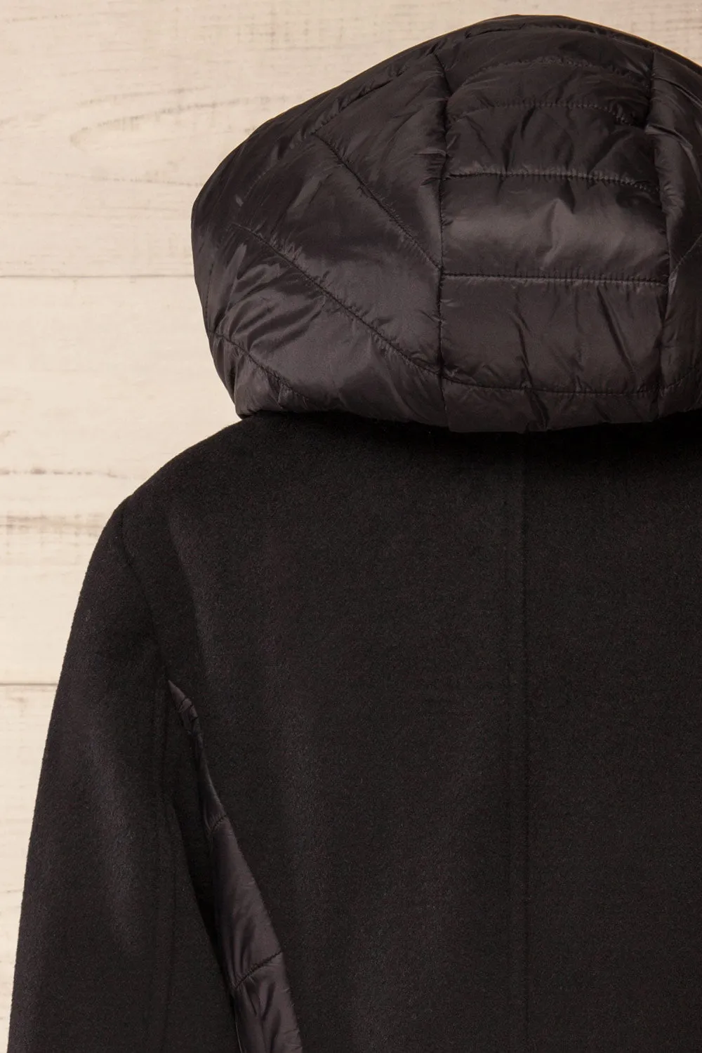 Hadeline Black | Slim-Fit Wool Coat