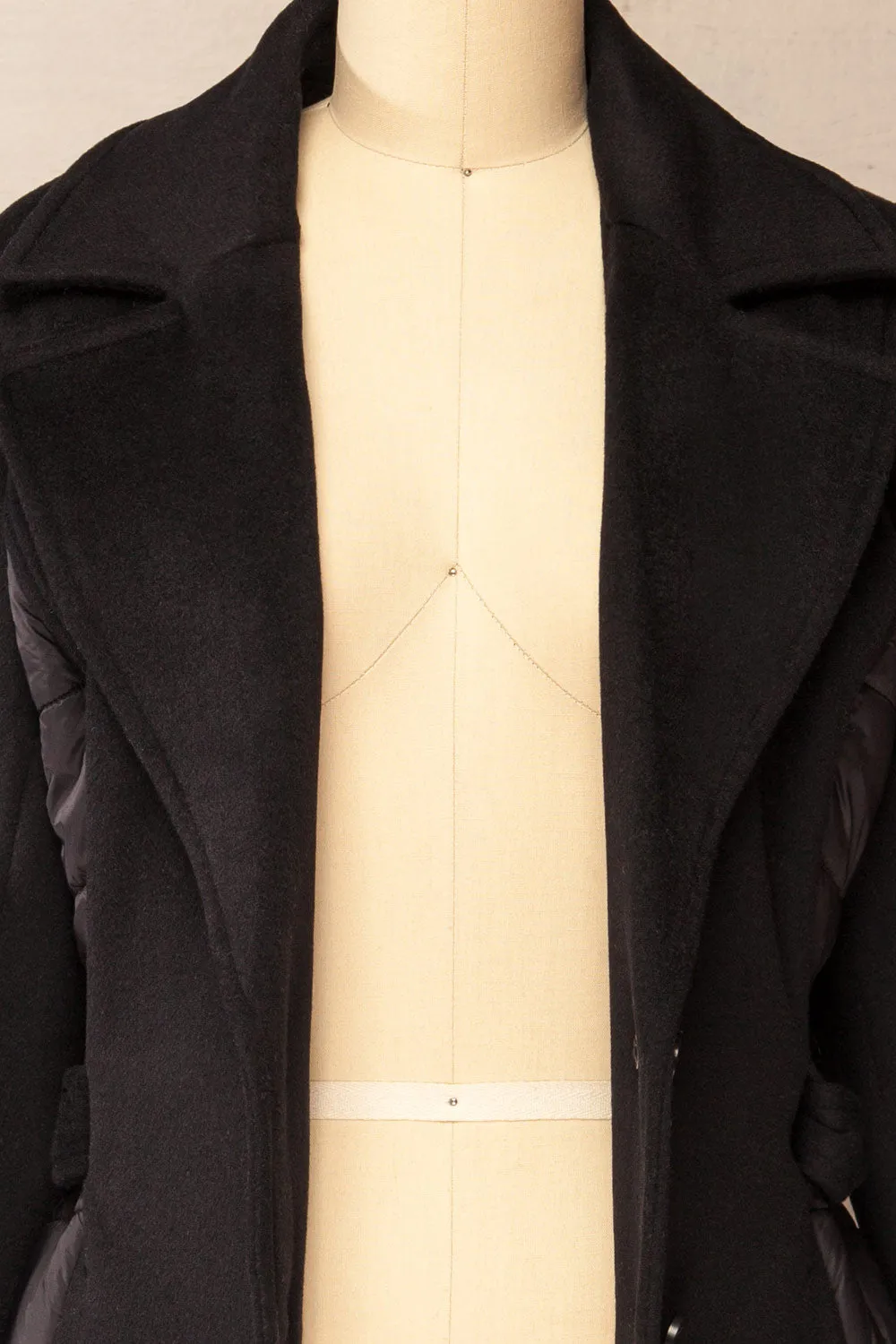 Hadeline Black | Slim-Fit Wool Coat