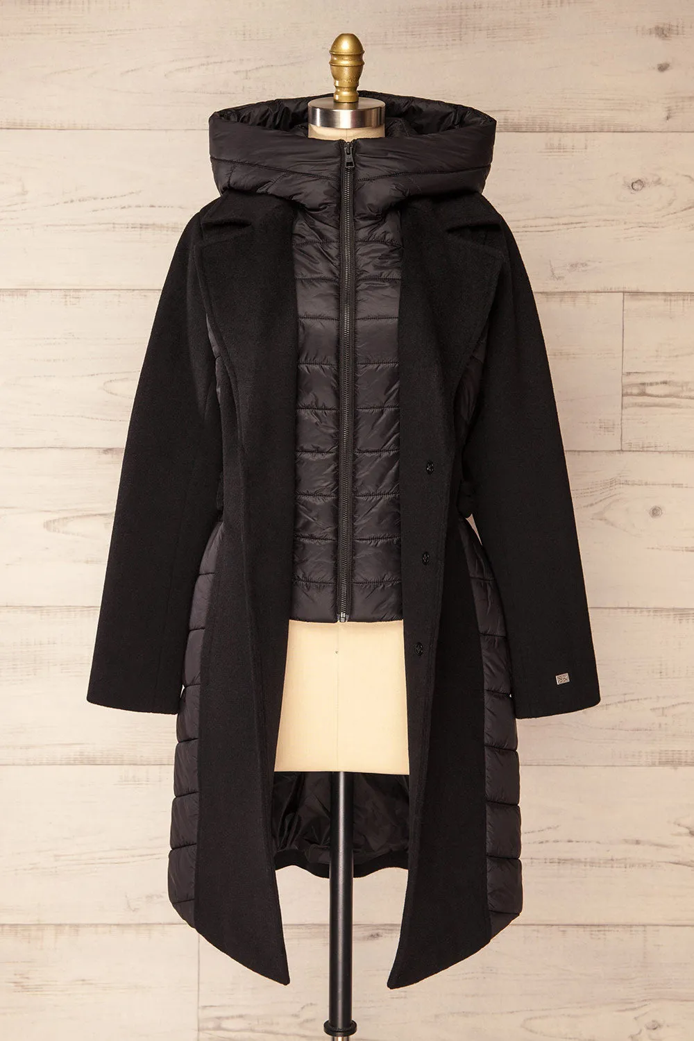 Hadeline Black | Slim-Fit Wool Coat