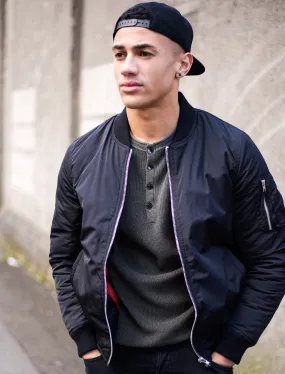 Kardos Bomber Jacket in Black - Dissident