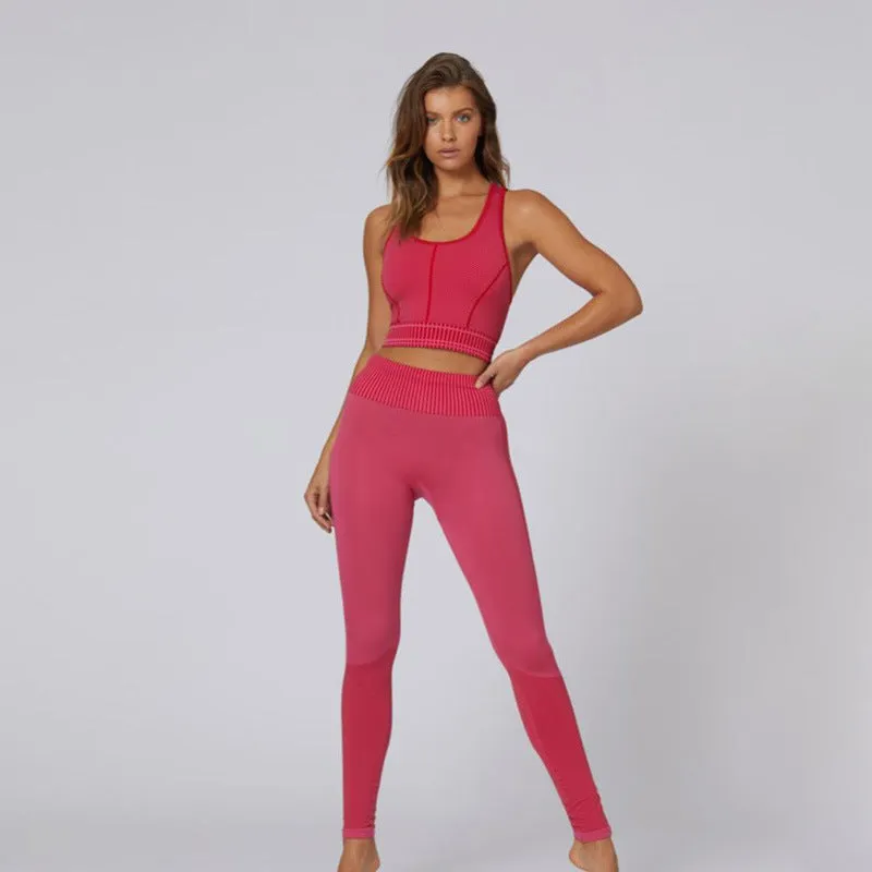 Knitted seamless high waist yoga