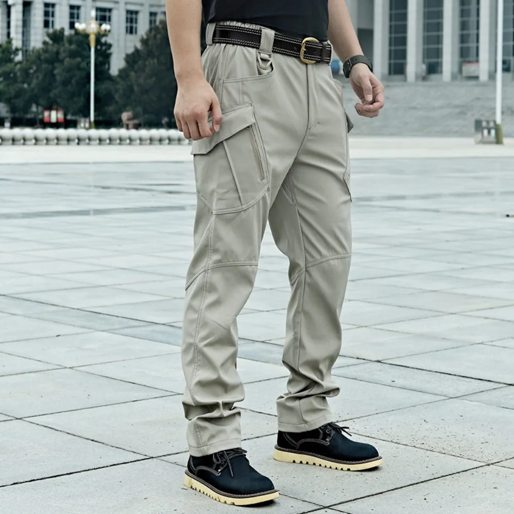 Men's Outdoor Waterproof Cargo Camouflage Combat Pants with Pockets