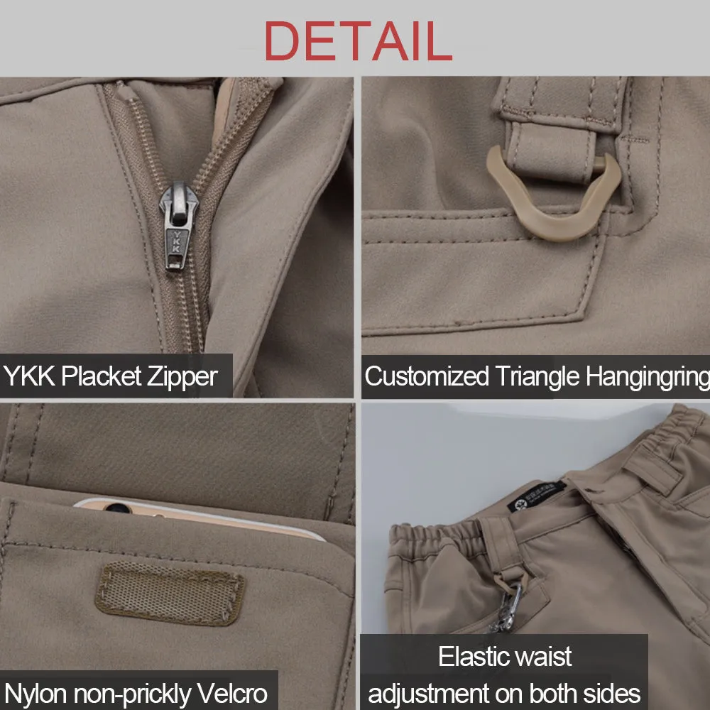 Men's Outdoor Waterproof Cargo Camouflage Combat Pants with Pockets
