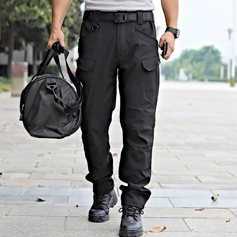 Men's Outdoor Waterproof Cargo Camouflage Combat Pants with Pockets