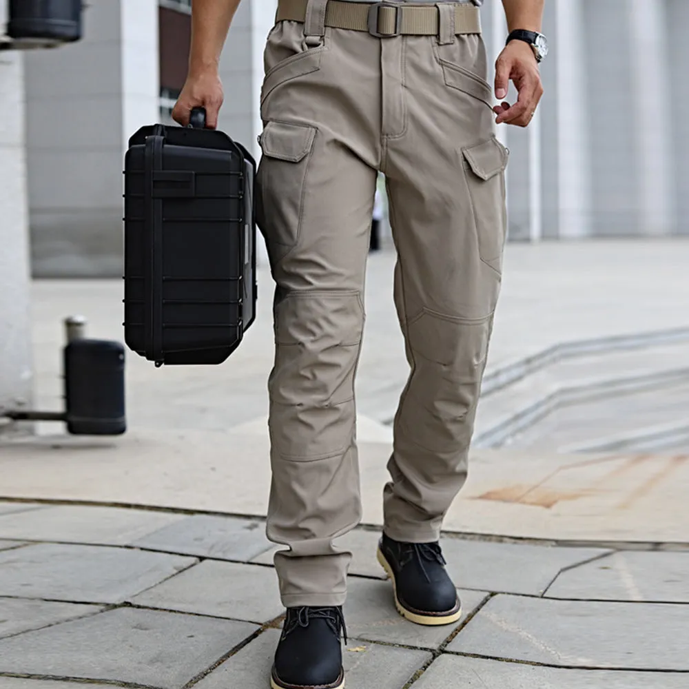 Men's Outdoor Waterproof Cargo Camouflage Combat Pants with Pockets
