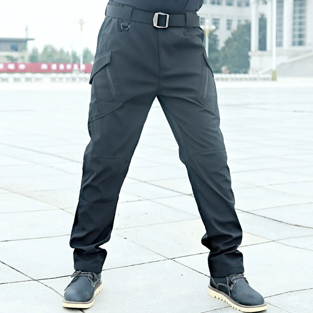 Men's Outdoor Waterproof Cargo Camouflage Combat Pants with Pockets