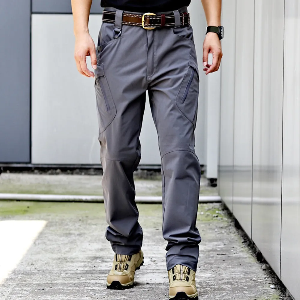 Men's Outdoor Waterproof Cargo Camouflage Combat Pants with Pockets