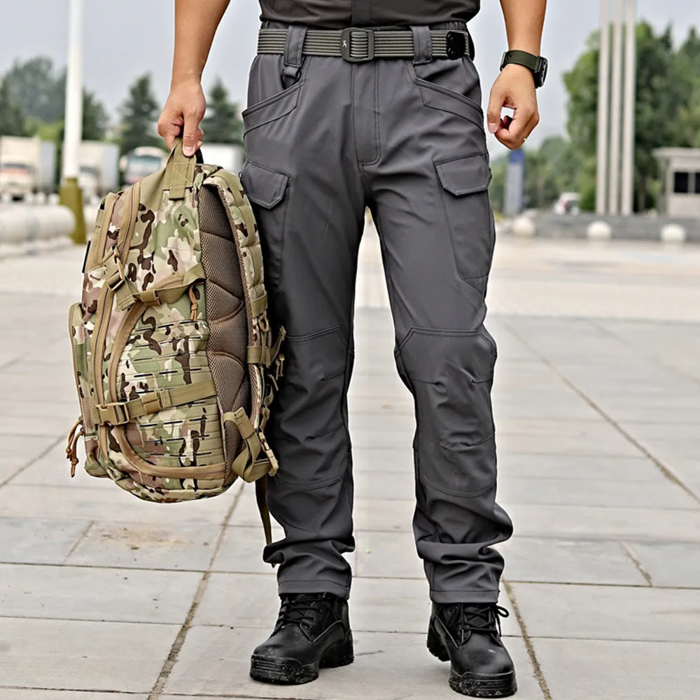Men's Outdoor Waterproof Cargo Camouflage Combat Pants with Pockets