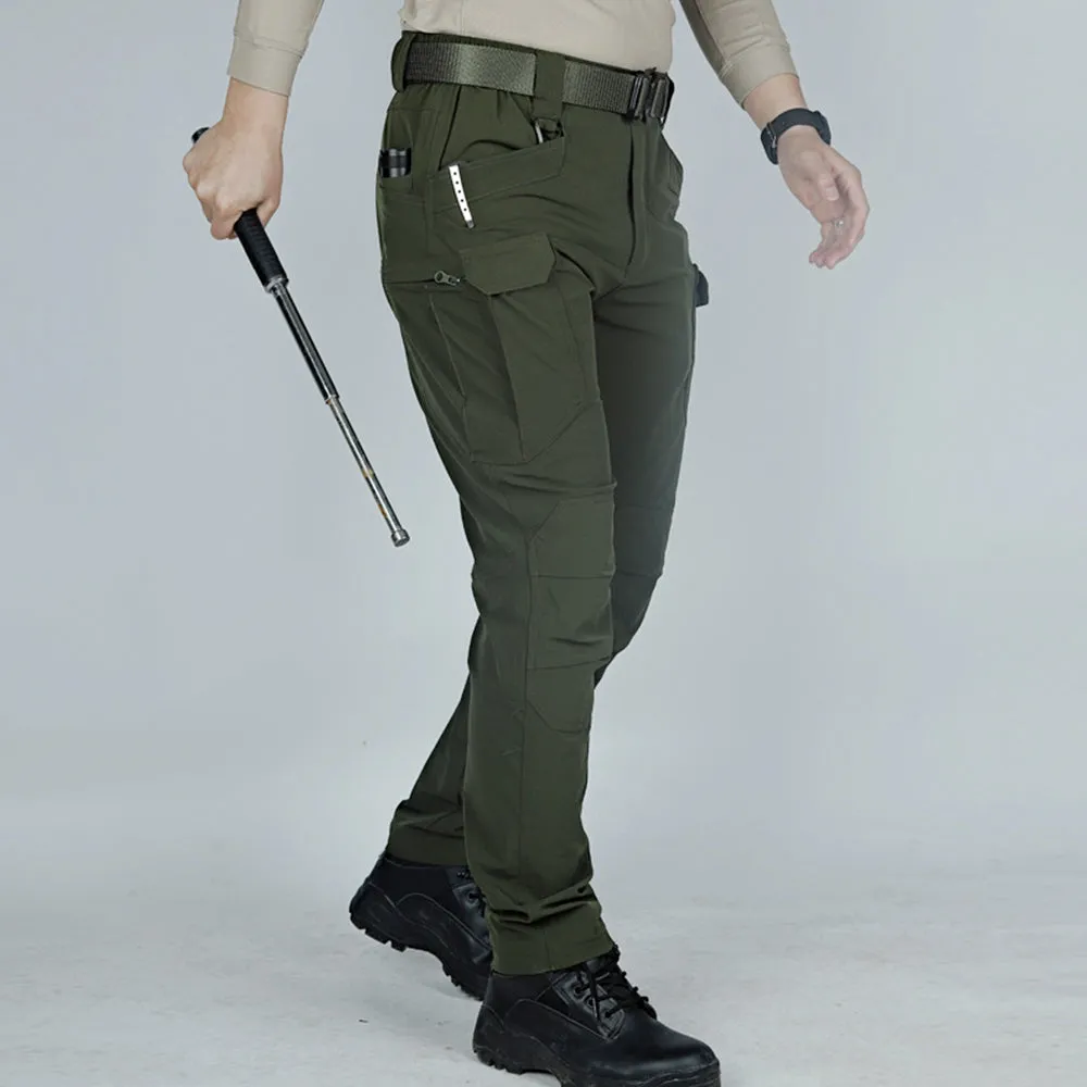 Men's Outdoor Waterproof Cargo Camouflage Combat Pants with Pockets
