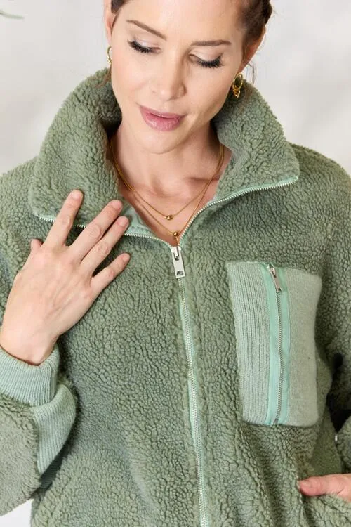 Mountainside Moment Zip Up Collared Jacket