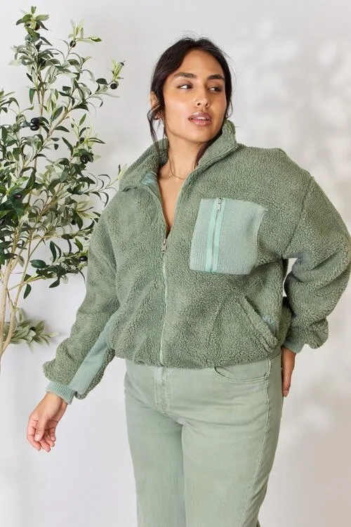 Mountainside Moment Zip Up Collared Jacket