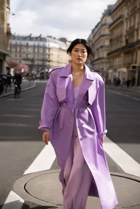 Radical Lavender Trench Coat