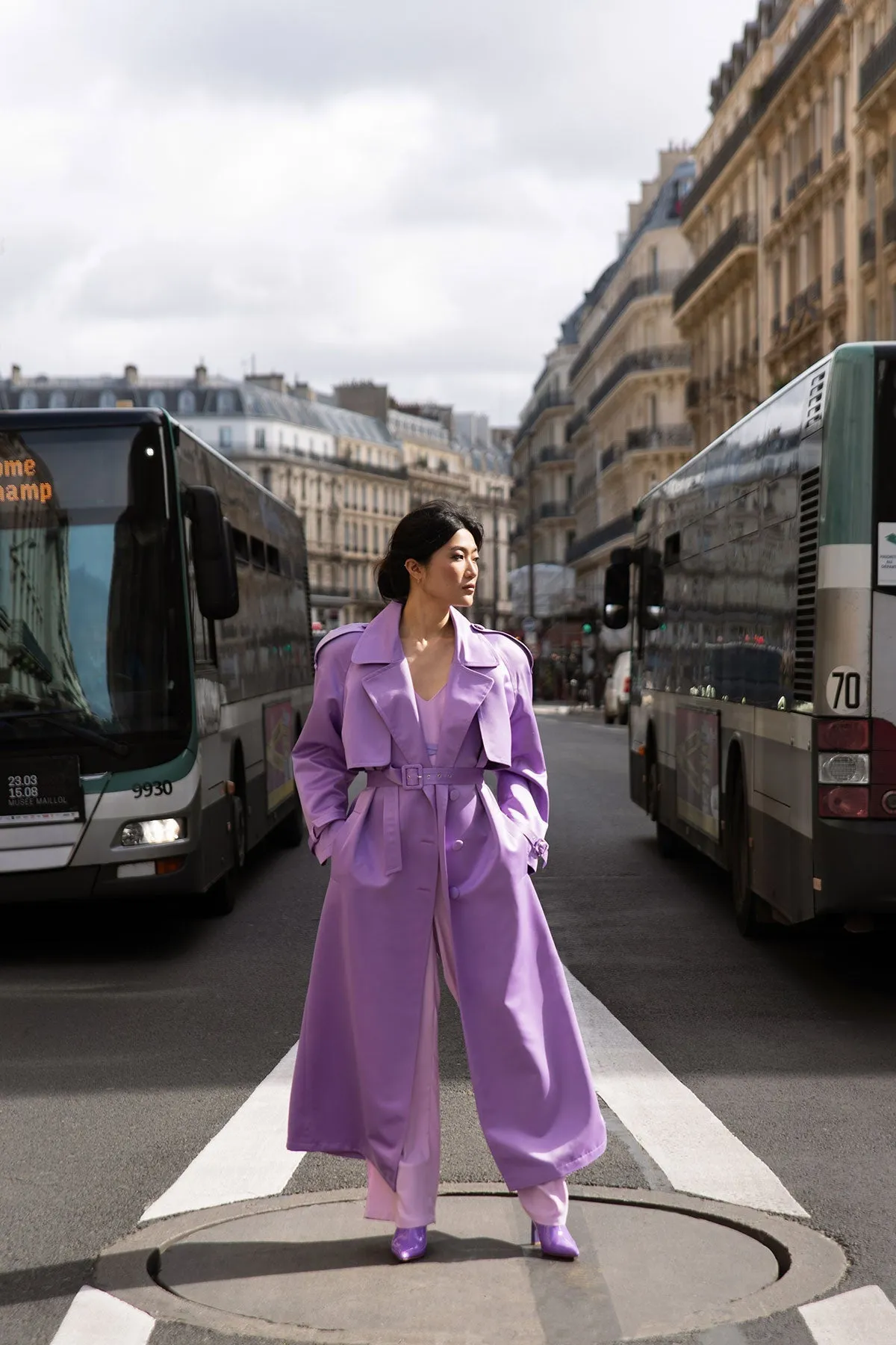 Radical Lavender Trench Coat