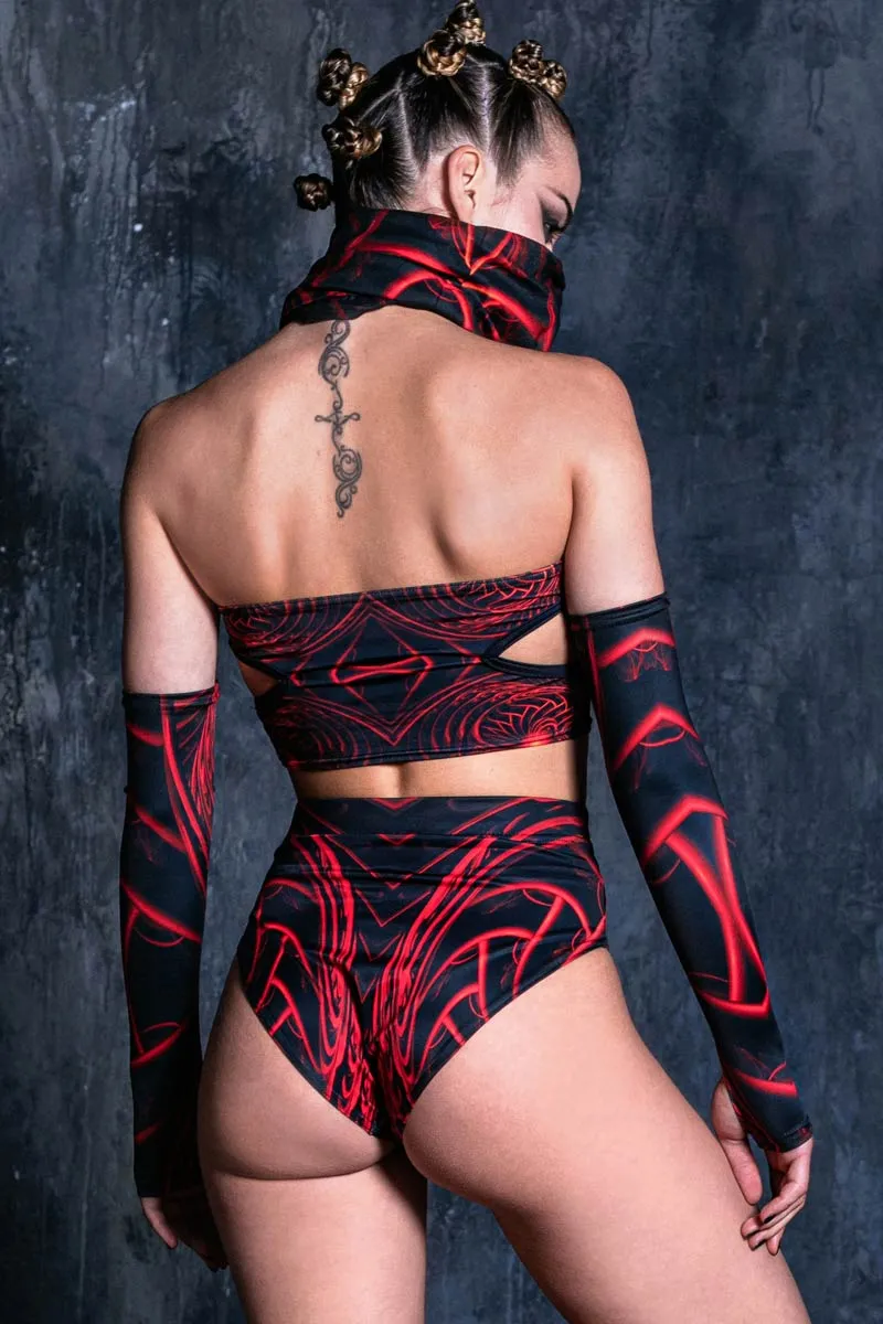 Red Dragon Rave Neck Gaiter on Sale