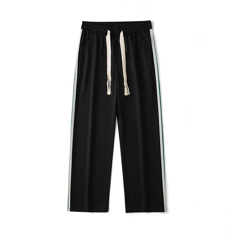 Sport Versatile Straight Knitted Elastic Waist Loose Fit Sweatpant