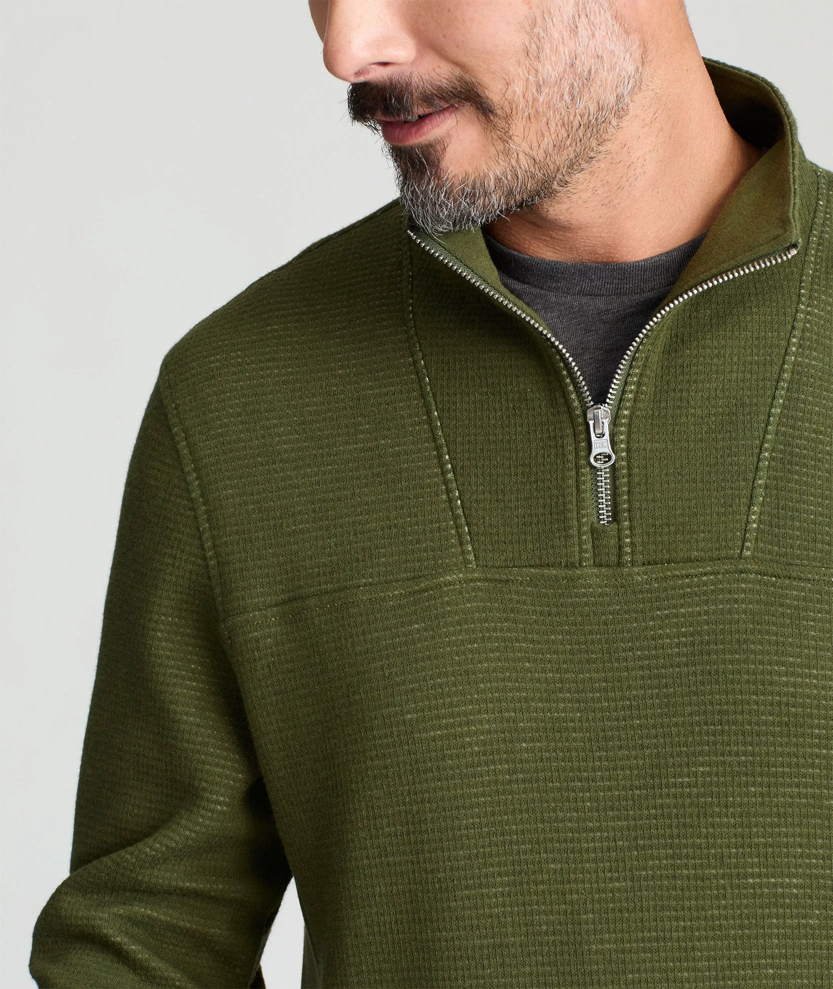 Textured Quarter-Zip Sweater