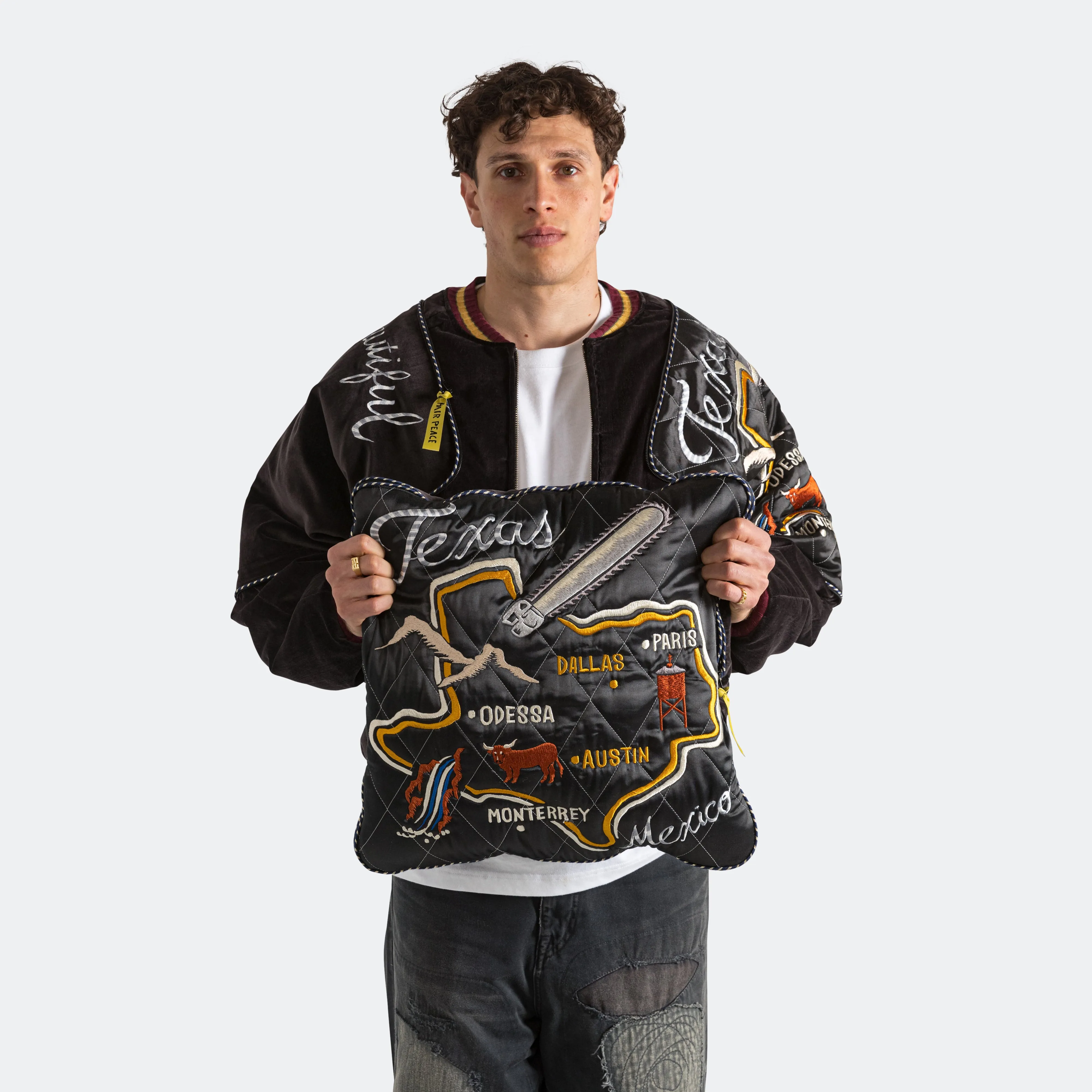 Velveteen SHAM BOMBER JKT (Beautiful Texas) - Black