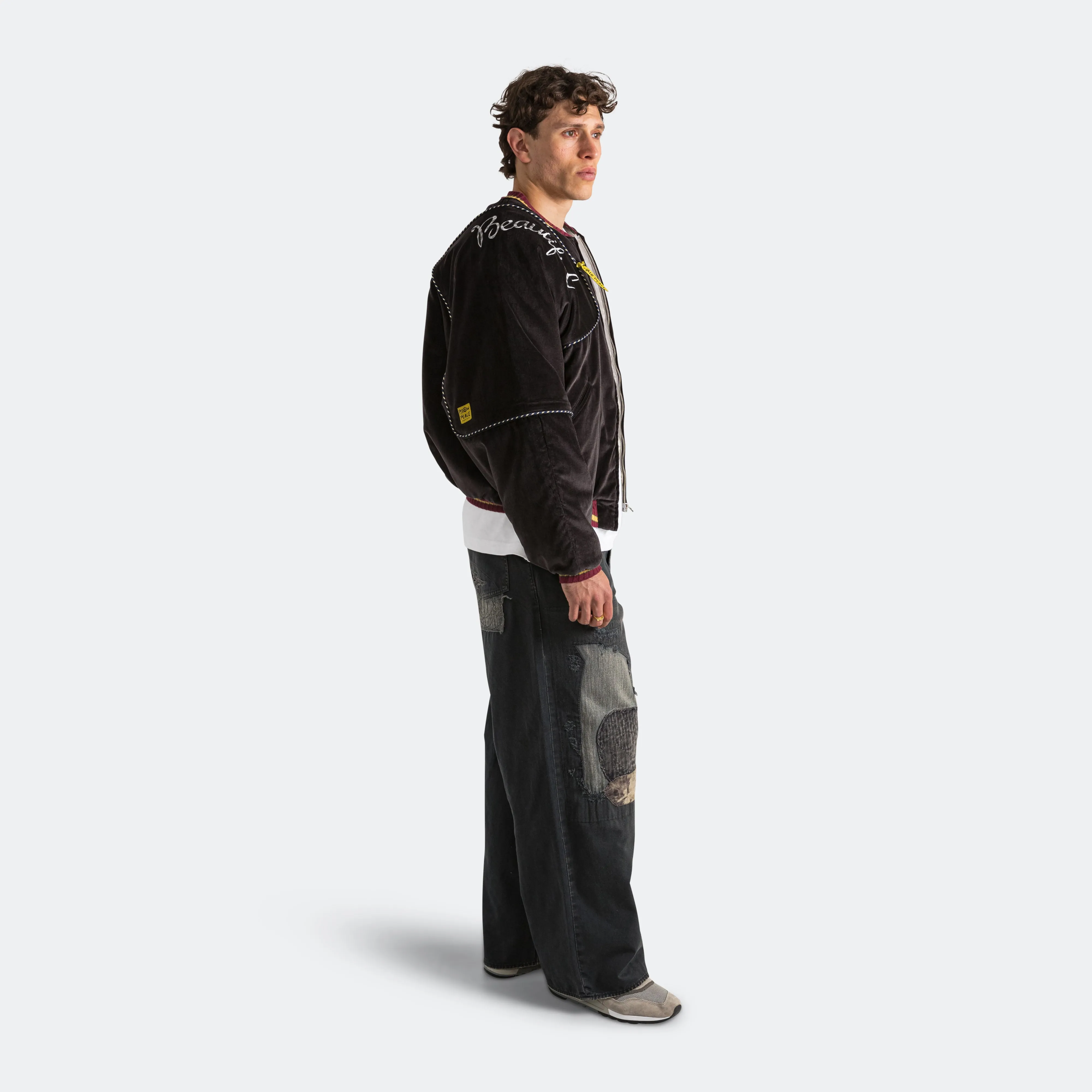 Velveteen SHAM BOMBER JKT (Beautiful Texas) - Black