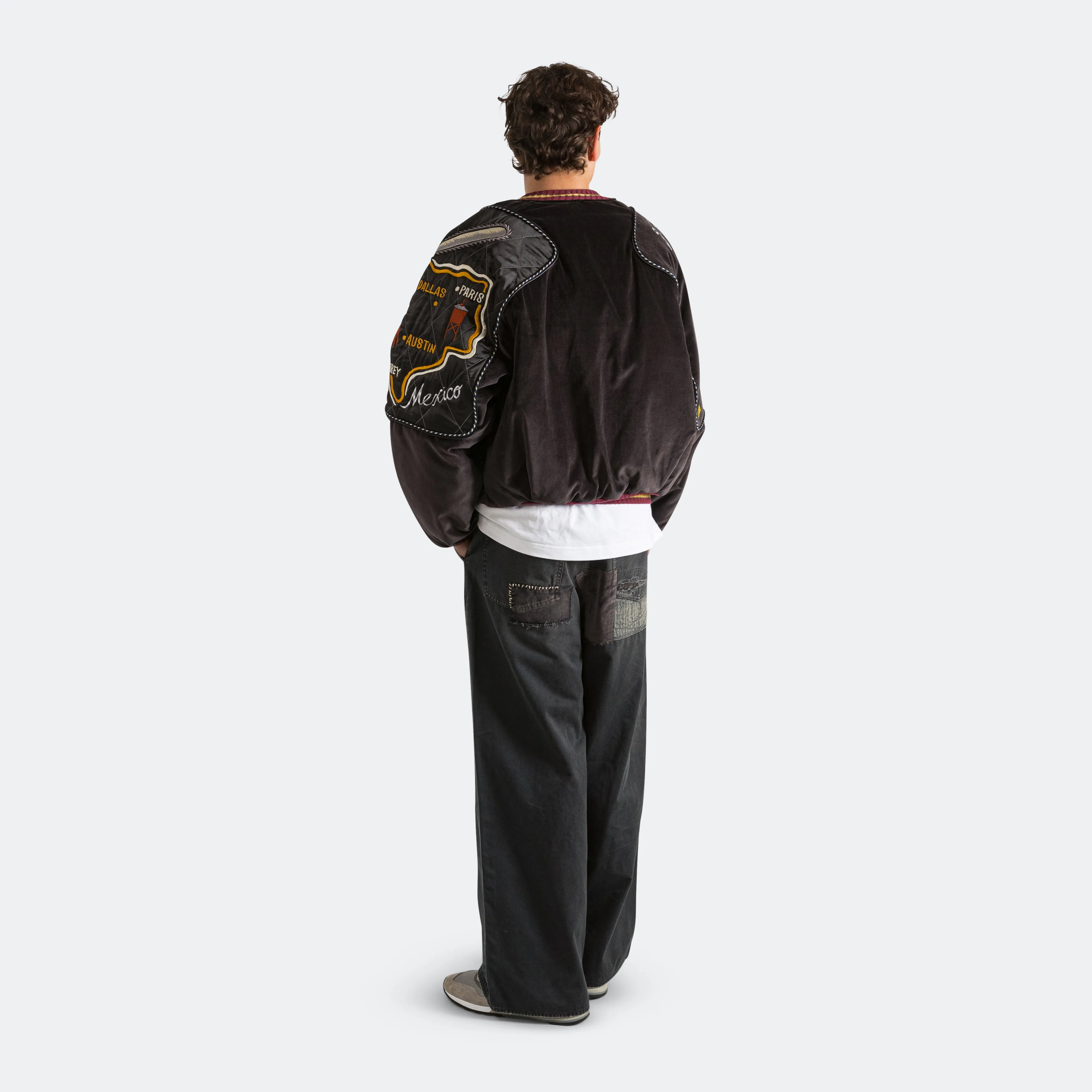 Velveteen SHAM BOMBER JKT (Beautiful Texas) - Black